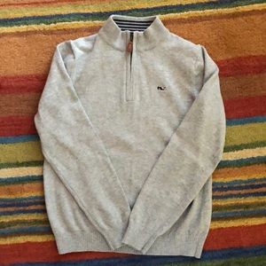 Vineyard Vines youth Gray mock sweater